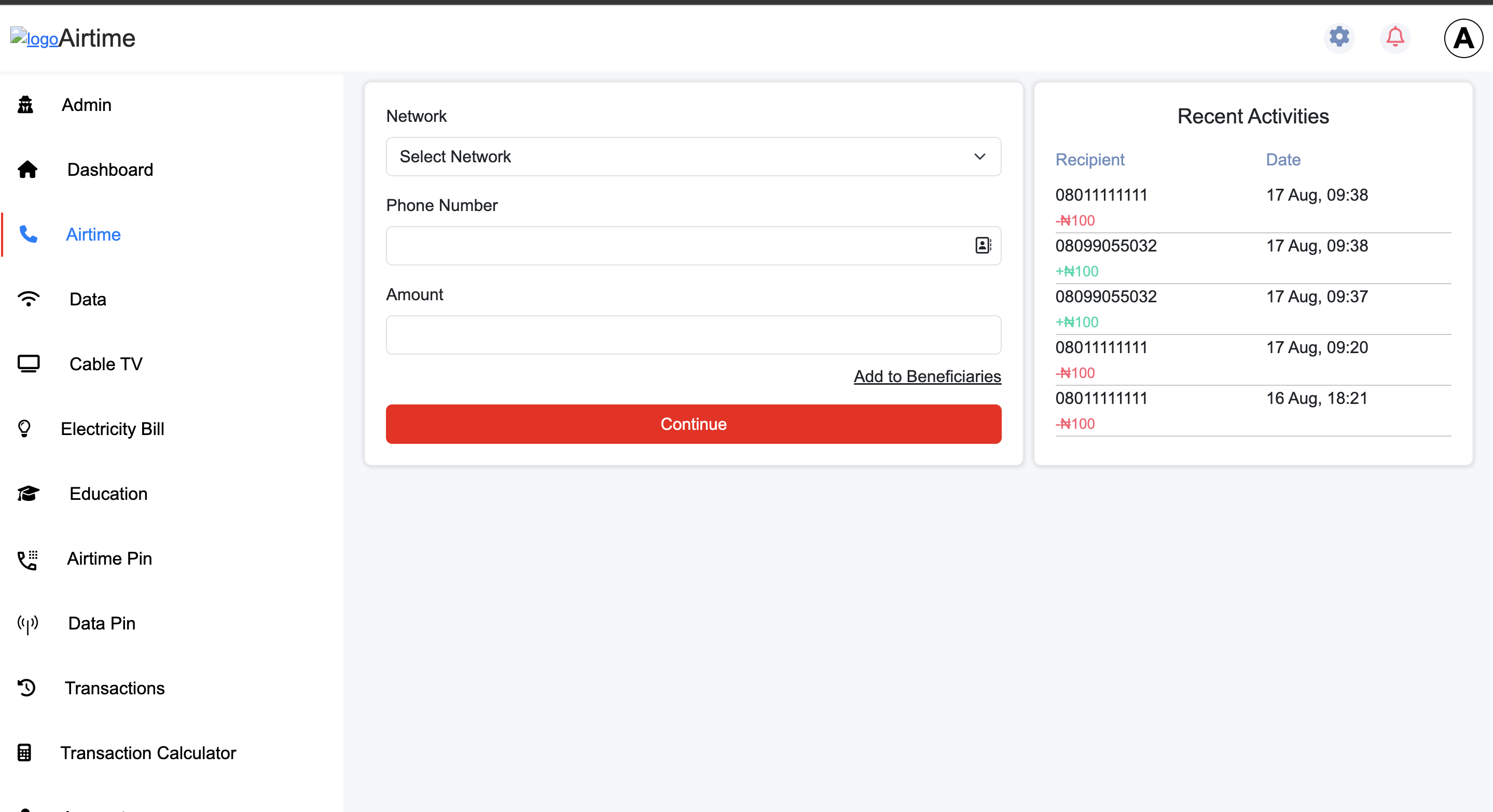 Service Page