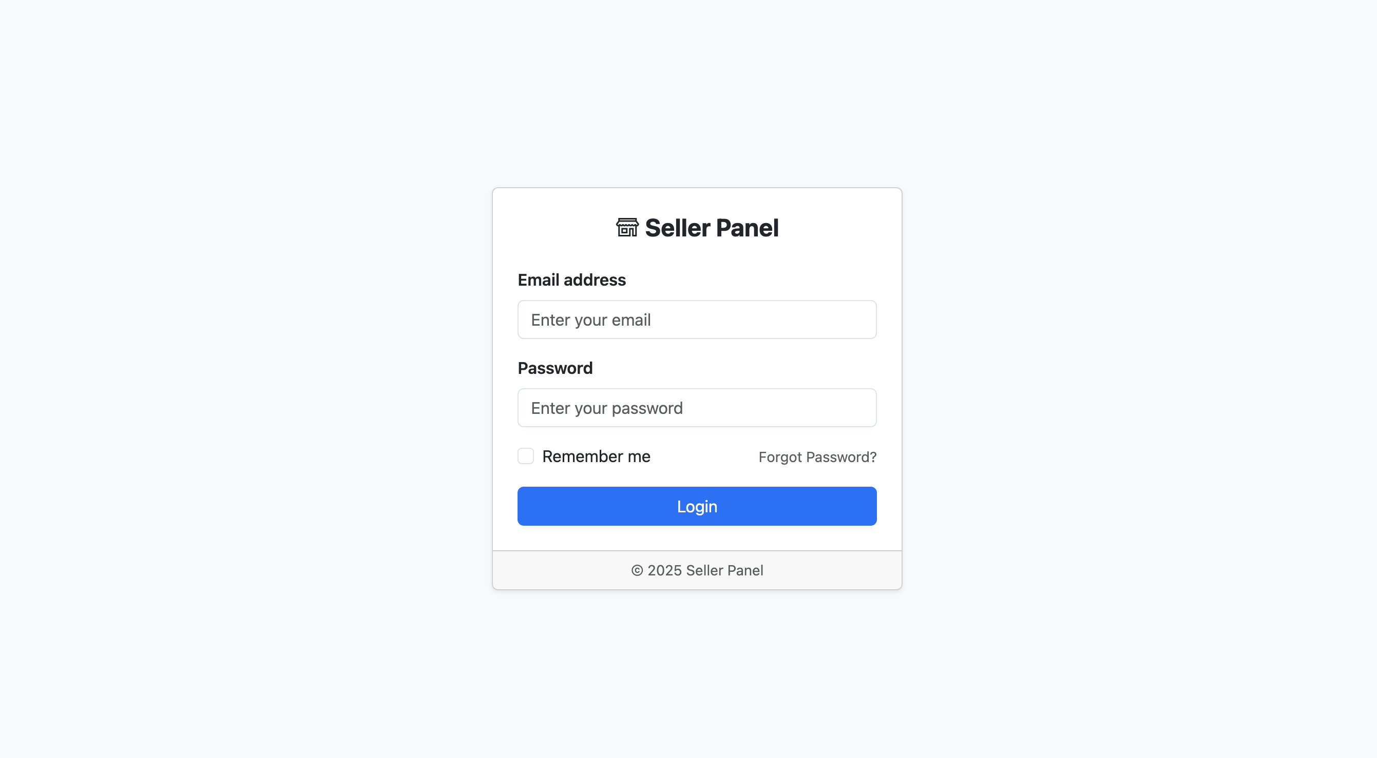 Seller Login
