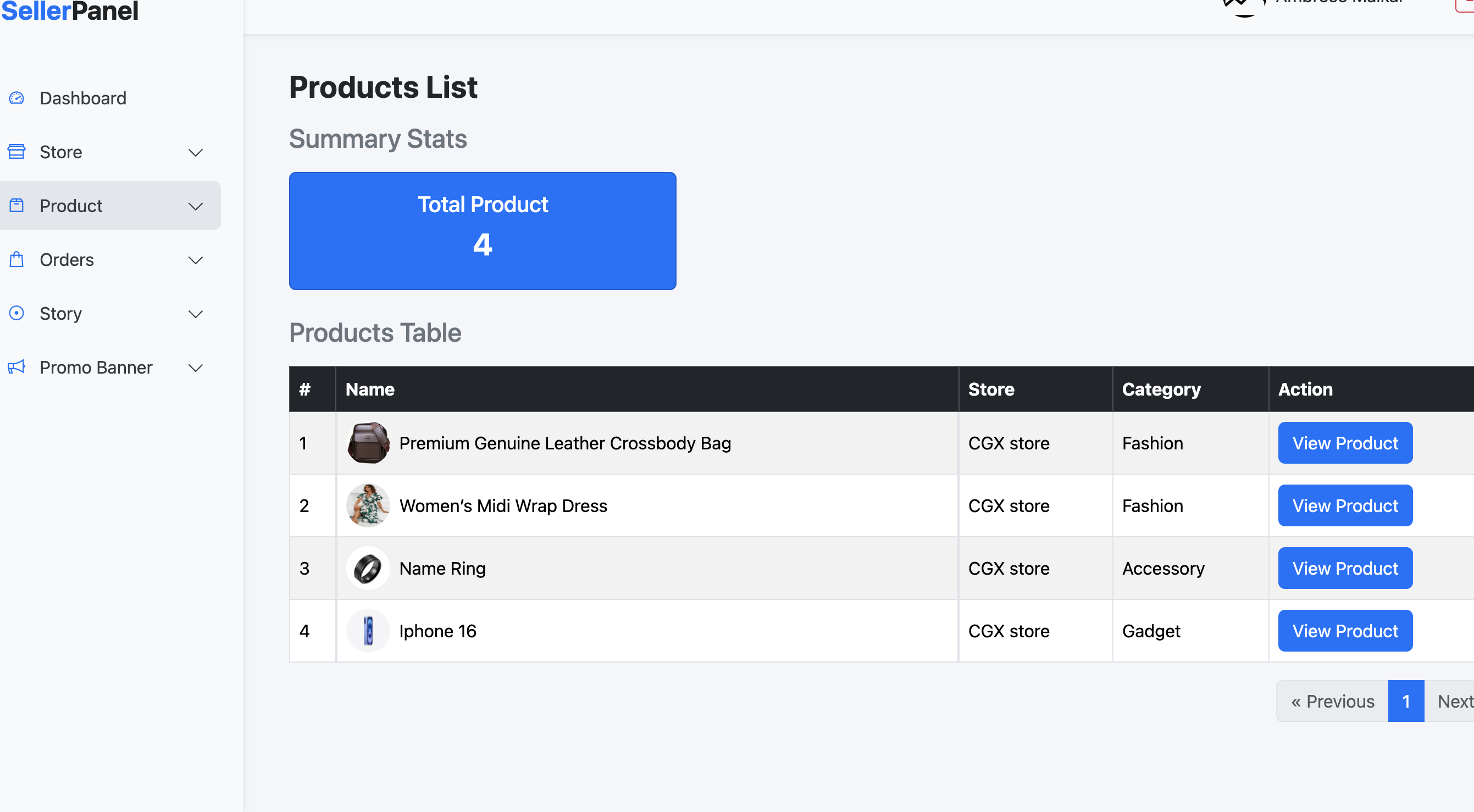 Seller Product